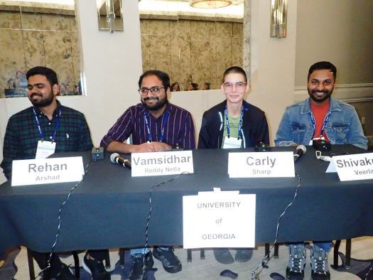 Carly Sharp sitting with the rest of UGA's Entomology Games team.