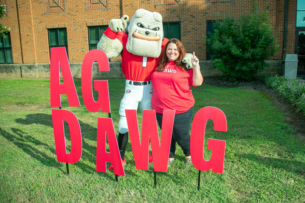 Sarah Cook and Hairy Dawg at Ag Dawg Kickoff