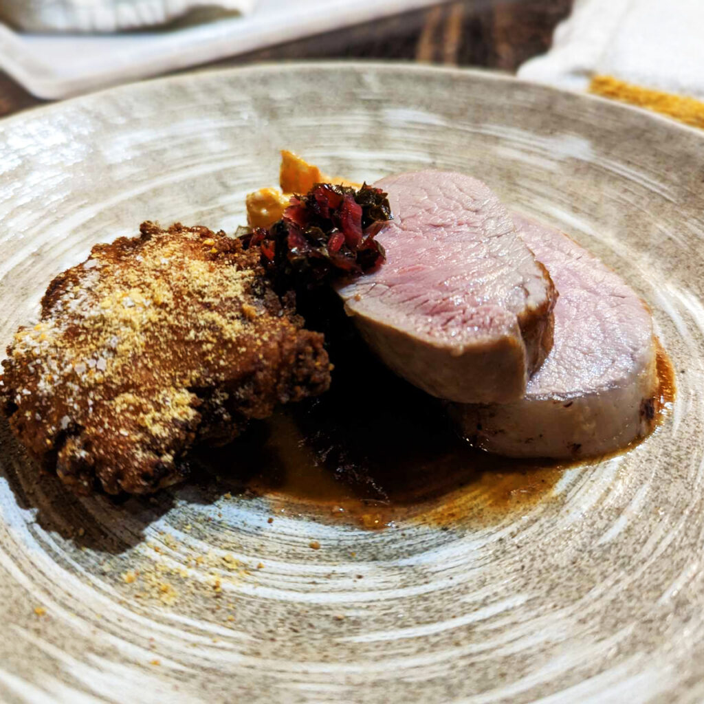 Pork on a plate