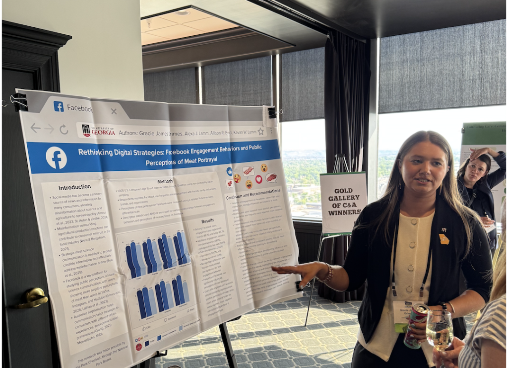 Gracie Grimes presenting her poster at ACE 2026
