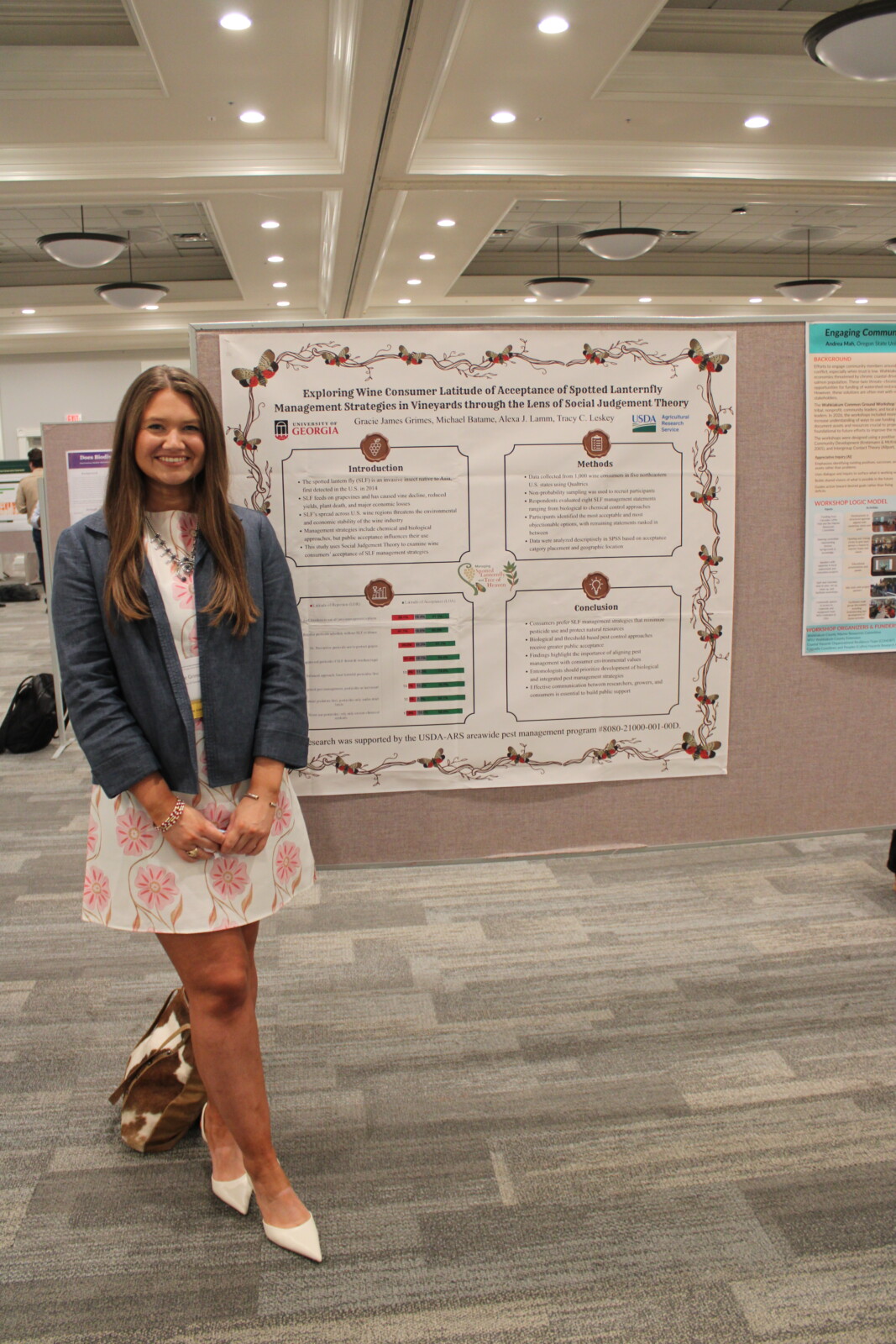 Gracie Grimes, presenting her poster at the IASNR conference in Corvallis, Oregon