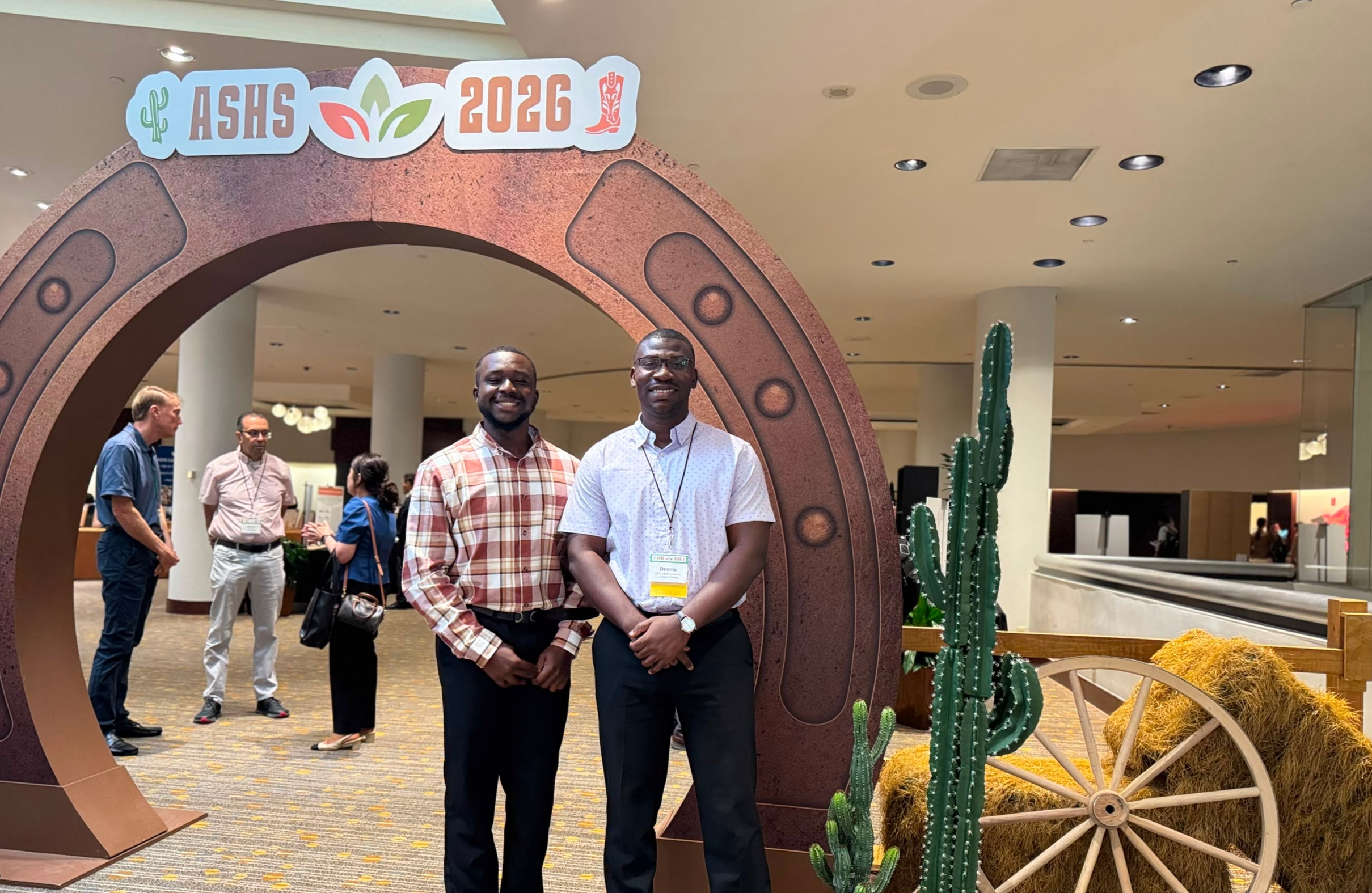 Michael and Dennis pose for a icture at ASHS 2026 in Dallas