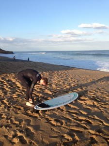 One of my Aussie best friends showing off how he can (or can't) surf :)